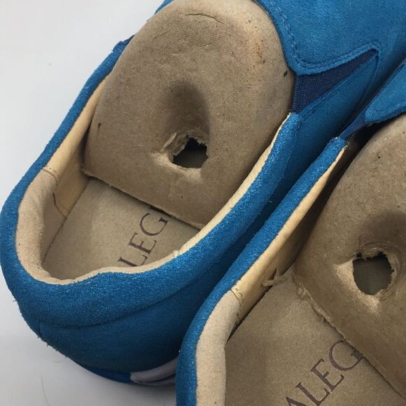 NIB Alegria Aaron Blue Suede Slip On Shoes - Size 43 EU 9.5 US (W US 13) - Picture 11 of 16